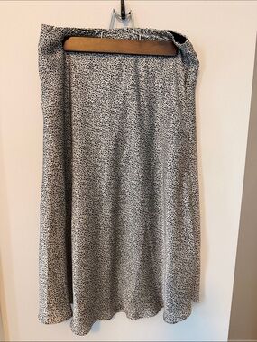 Sienna Sky Black and White Micro-Print A-Line Skirt